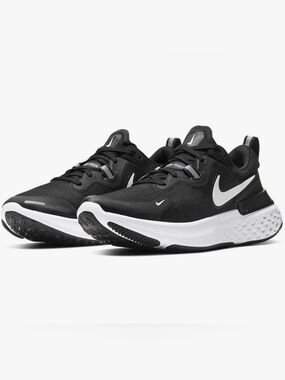 Nike React Miler Black White Cushion Running Shoes Sneakers - Size [6]
